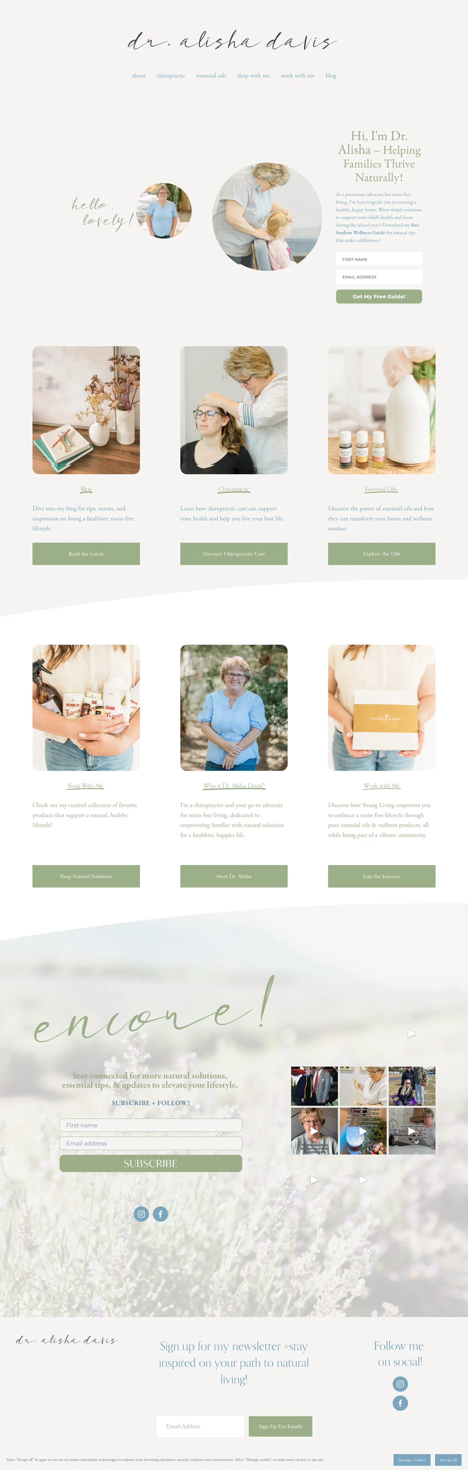 Dr. Alisha Davis personal brand website
